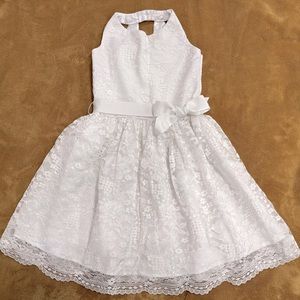 Girls white lace dress
